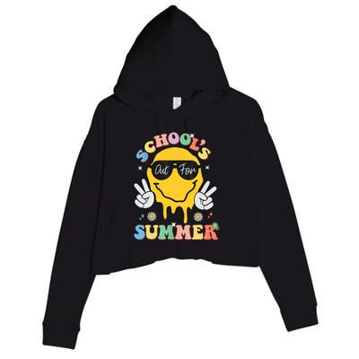 Last Day Of School Schools Out For Summer Teacher Crop Fleece Hoodie