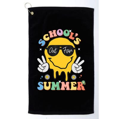 Last Day Of School Schools Out For Summer Teacher Platinum Collection Golf Towel