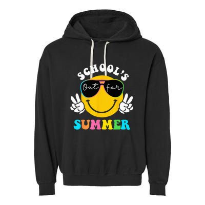 Last Day Of School Teacher Schools Out For Summer Student Garment-Dyed Fleece Hoodie