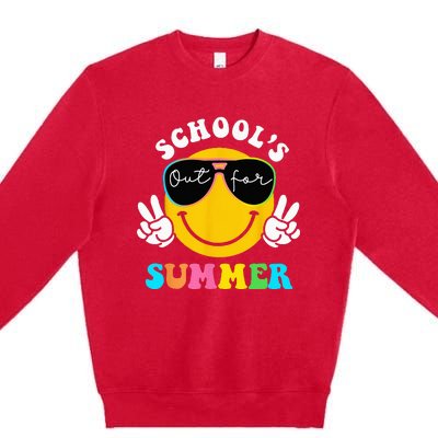 Last Day Of School Teacher Schools Out For Summer Student Premium Crewneck Sweatshirt