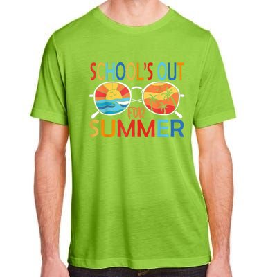 Last Day Of School Retro Schools Out For Summer Teacher Adult ChromaSoft Performance T-Shirt