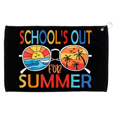 Last Day Of School Retro Schools Out For Summer Teacher Grommeted Golf Towel