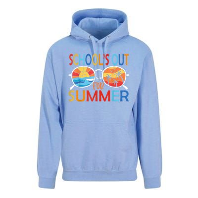 Last Day Of School Retro Schools Out For Summer Teacher Unisex Surf Hoodie