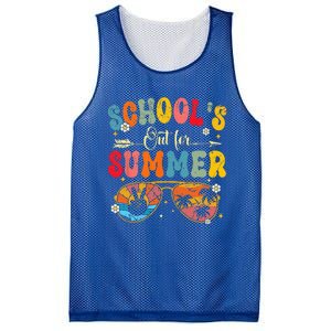 Last Day Of Schools Out For Summer Vacation Teachers Mesh Reversible Basketball Jersey Tank