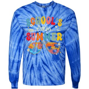 Last Day Of Schools Out For Summer Vacation Teachers Tie-Dye Long Sleeve Shirt