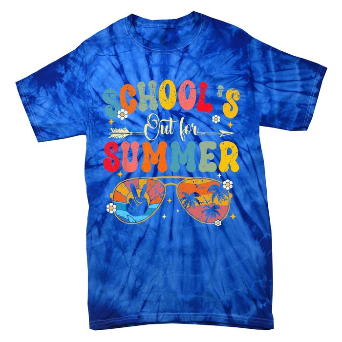 Last Day Of Schools Out For Summer Vacation Teachers Tie-Dye T-Shirt