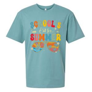 Last Day Of Schools Out For Summer Vacation Teachers Sueded Cloud Jersey T-Shirt