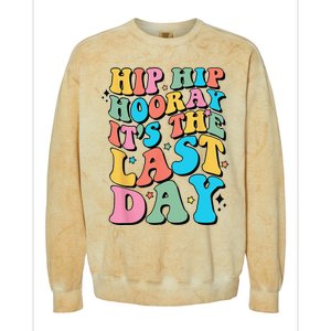 Last Day of School Hello Summer Teacher Colorblast Crewneck Sweatshirt