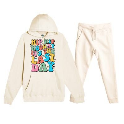 Last Day of School Hello Summer Teacher Premium Hooded Sweatsuit Set