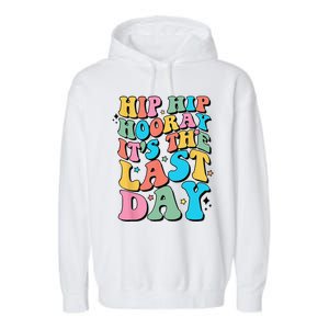 Last Day of School Hello Summer Teacher Garment-Dyed Fleece Hoodie