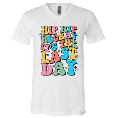 Last Day of School Hello Summer Teacher V-Neck T-Shirt