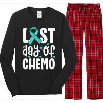 Last Day Of Chemo Women Ovarian Cancer Support Gifts Long Sleeve Pajama Set