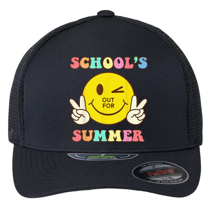 Last Day Of School Schools Out For Summer Teacher Flexfit Unipanel Trucker Cap