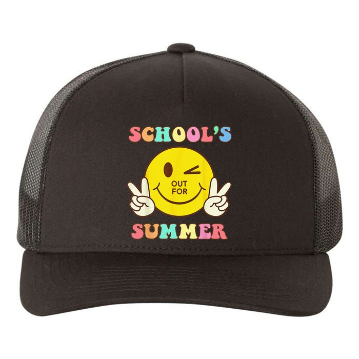 Last Day Of School Schools Out For Summer Teacher Yupoong Adult 5-Panel Trucker Hat