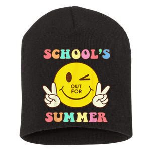 Last Day Of School Schools Out For Summer Teacher Short Acrylic Beanie