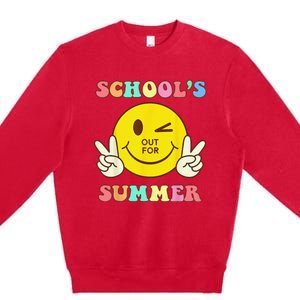 Last Day Of School Schools Out For Summer Teacher Premium Crewneck Sweatshirt