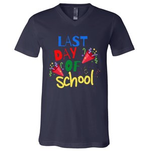 Last Day Of School Celebration Gift V-Neck T-Shirt