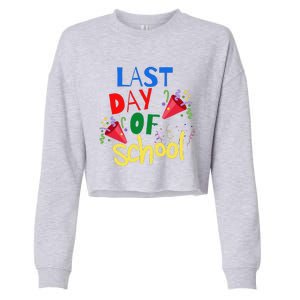 Last Day Of School Celebration Gift Cropped Pullover Crew