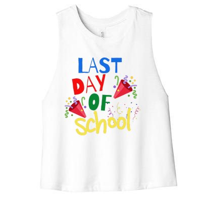 Last Day Of School Celebration Gift Women's Racerback Cropped Tank