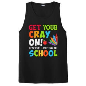 Last Day of School Get Your Cray On Funny Teacher PosiCharge Competitor Tank