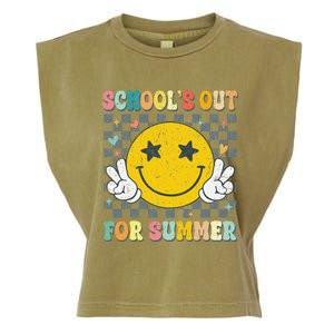 Last Day Of School Retro Schools Out For Summer Teacher Garment-Dyed Women's Muscle Tee