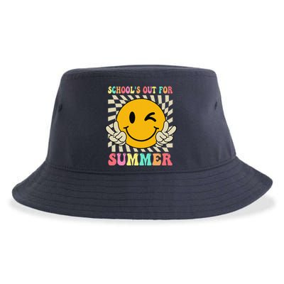 Last Day Of School Schools Out For Summer Teacher Sustainable Bucket Hat