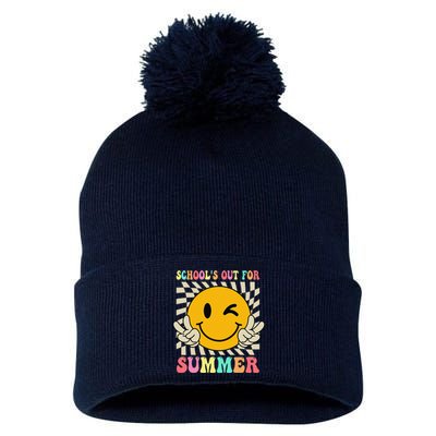 Last Day Of School Schools Out For Summer Teacher Pom Pom 12in Knit Beanie