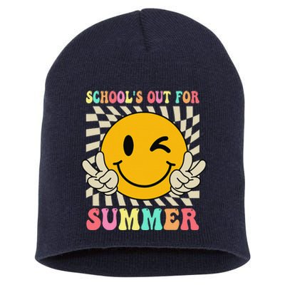 Last Day Of School Schools Out For Summer Teacher Short Acrylic Beanie