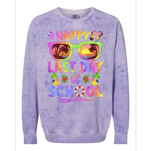 Last Day Of School Schools Out For Summer Teacher Colorblast Crewneck Sweatshirt