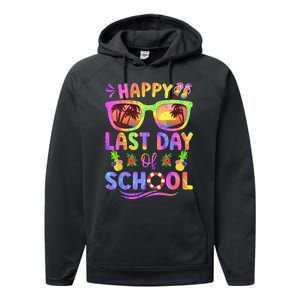 Last Day Of School Schools Out For Summer Teacher Performance Fleece Hoodie