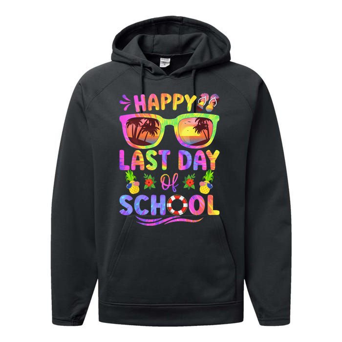 Last Day Of School Schools Out For Summer Teacher Performance Fleece Hoodie