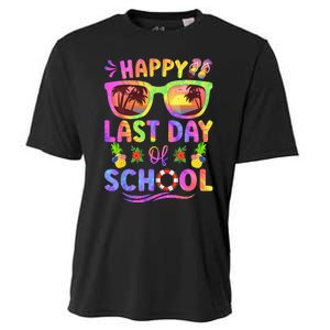 Last Day Of School Schools Out For Summer Teacher Cooling Performance Crew T-Shirt