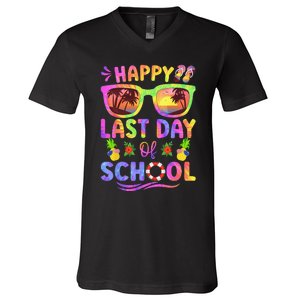 Last Day Of School Schools Out For Summer Teacher V-Neck T-Shirt