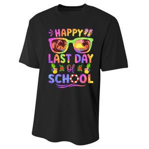 Last Day Of School Schools Out For Summer Teacher Performance Sprint T-Shirt