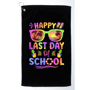 Last Day Of School Schools Out For Summer Teacher Platinum Collection Golf Towel