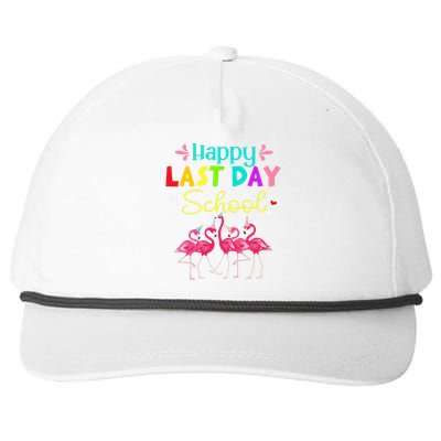 Last Day Of School Flamingo Kindergarten Student Teacher Snapback Five-Panel Rope Hat