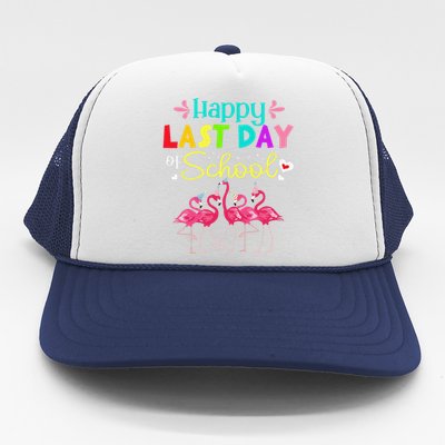 Last Day Of School Flamingo Kindergarten Student Teacher Trucker Hat