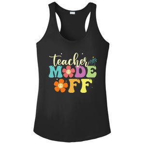 Last Day of School teacher mode off Teacher Ladies PosiCharge Competitor Racerback Tank