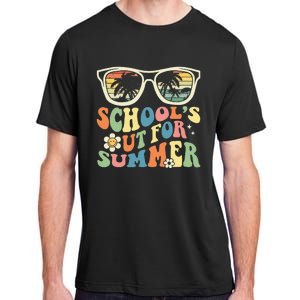 Last Day Of School Graduation Groovy Schools Out For Summer Adult ChromaSoft Performance T-Shirt