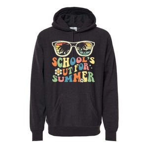 Last Day Of School Graduation Groovy Schools Out For Summer Premium Hoodie