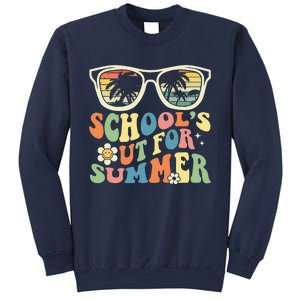 Last Day Of School Graduation Groovy Schools Out For Summer Sweatshirt