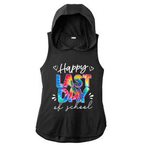 Last Day Of School Tie Dye School Graduation Gifts Ladies PosiCharge Tri-Blend Wicking Draft Hoodie Tank