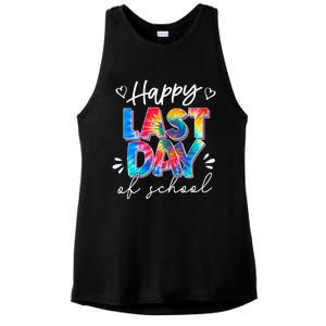 Last Day Of School Tie Dye School Graduation Gifts Ladies PosiCharge Tri-Blend Wicking Tank