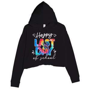 Last Day Of School Tie Dye School Graduation Gifts Crop Fleece Hoodie