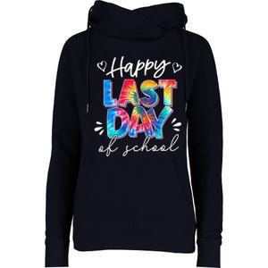 Last Day Of School Tie Dye School Graduation Gifts Womens Funnel Neck Pullover Hood