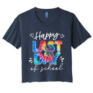 Last Day Of School Tie Dye School Graduation Gifts Women's Crop Top Tee