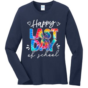 Last Day Of School Tie Dye School Graduation Gifts Ladies Long Sleeve Shirt