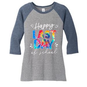 Last Day Of School Tie Dye School Graduation Gifts Women's Tri-Blend 3/4-Sleeve Raglan Shirt