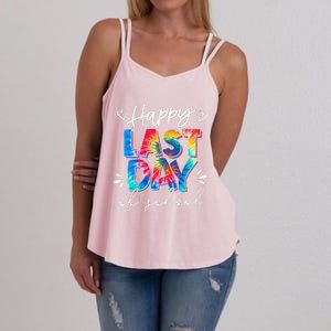 Last Day Of School Tie Dye School Graduation Gifts Women's Strappy Tank