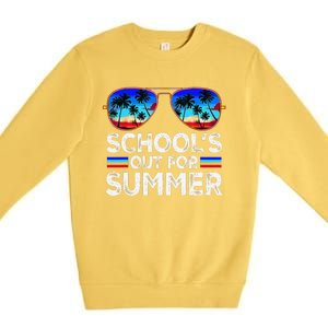 Last Day Of School Schools Out For Summer Teacher Boy Premium Crewneck Sweatshirt